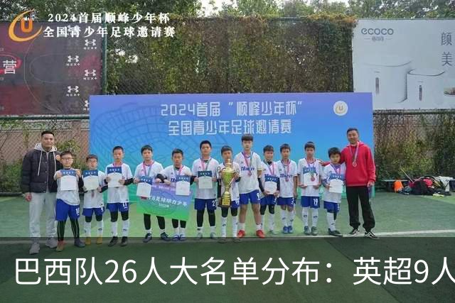 巴西队26人大名单分布：英超9人，五大联赛共计16人